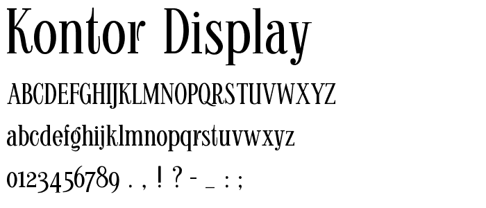 Kontor Display font